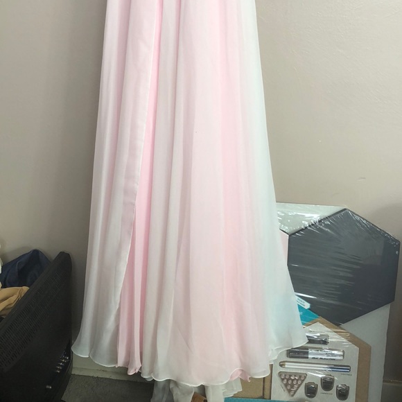 Pink Tiffany designs prom dress - Picture 3 of 8